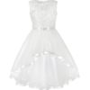 Flower Girls Dress Blue Belted Wedding Party Bridesmaid 12