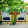 2 PCS 21'' x 21'' Patio Chair Seat Cushion Pads Indoor/Outdoor Turquoise