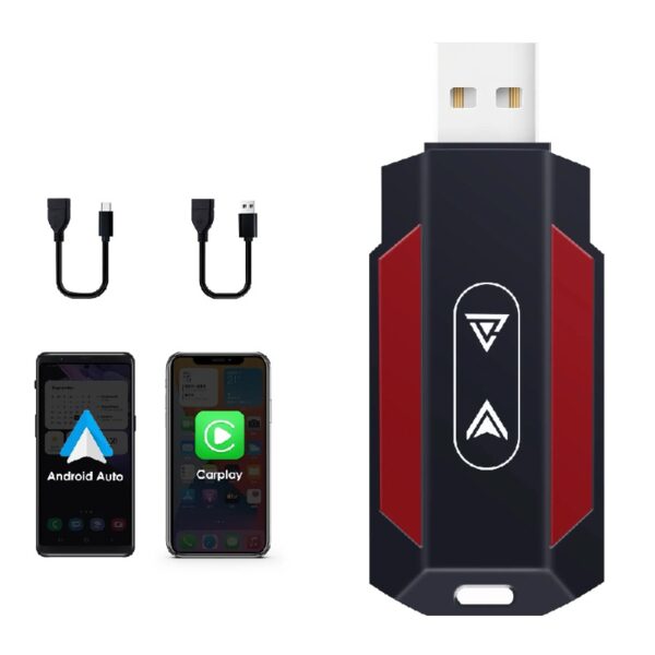 Universal Portable Wireless Apple Carplay Android Auto Adapter Dongle In Car