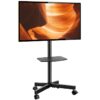 Modern Rolling TV Stand Mobile TV Cart for 32 to 65 inch Flat Panel TVs, Black
