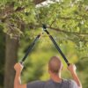 Lopper and Pruner Garden Tool 3-Piece Set with Stainless Steel Blades, Black and Orange