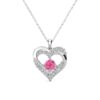 Forever March Birthstone 18k White Gold Plated Women's Necklace, Swarovski Crystals