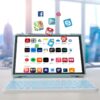 Tablet 2 in 1 Tablet with Keyboard Including Case Mouse Stylus, 10 inch Tablet Android 14 Tablets PC, 10.1
