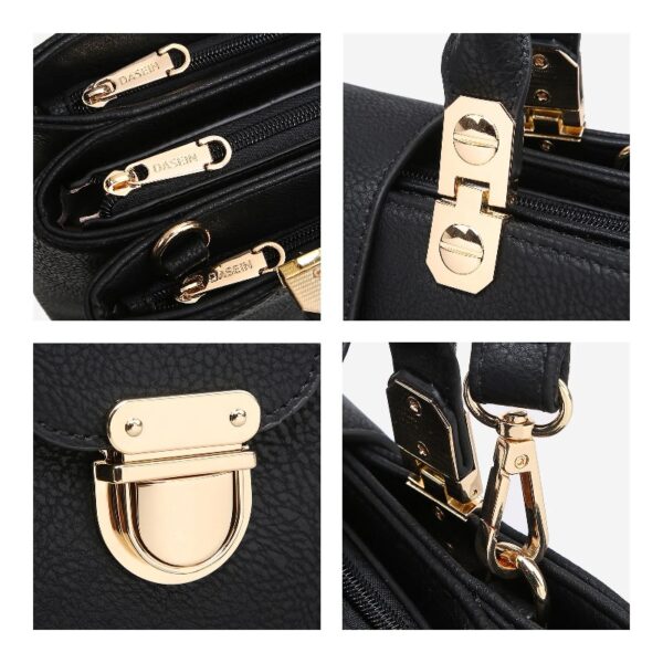 Women Satchel Handbags Top Handle Purse Medium Tote Bag Vegan Leather Shoulder Bag