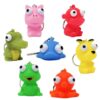 Joyfy 28 Packs Valentines Cards with Popping Eyes Animal Keychain for Kids, Fidget Valentines Toys for Kids School Class Exchange Cards