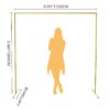 Garfans 6.6FT Wedding Arch For Ceremony Balloon Arch Stand with 4 Pedestal Nails Metal Arch Backdrop Stand for Parties Birthday Wedding Square Background Stand Garden Arch Gold