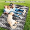 Outdoor Rug 6'x9' Waterproof Patio Rug Reversible Indoor Outdoor Rug Lightweight Plastic Straw Rug for RV Camping Deck Balcony Boho Porch Decor Dark Grey and White