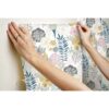 RoomMates Perennial Pink Floral Peel and Stick Wallpaper, 20.5 inches x 18 feet, 1 roll,