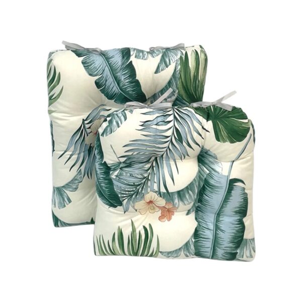 Outdoor Patio Cushion, Rocking Chair Cushion Set, Tufted Pads, Set of Upper and Lower with Ties Pack of 2 (2 Sets) - Back 21