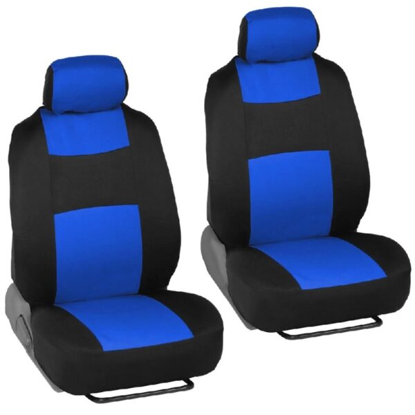PolyPro Car Seat Covers Full Set in Charcoal on Black – Front and Rear Split Bench for Cars, Easy to Install Cover Set, Accessories Auto Trucks Van SUV