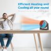 Portable 2-in-1 Space Heater + Fan, MSH23FT3DSB, Black, New