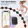 2025 New 1.85-inch Women's Smartwatch with Answer/Make Calls/120+Sports Modes/Two watch straps, IP68 Waterproof Fitness Tracker Fits for Android Iphone Devices（Gold Milan Steel Belt）