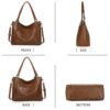 Sendfen Handbags for Women Shoulder Bags Tote Satchel Hobo 4pcs Purse Set