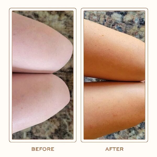 Sunless Tanning Lotion Organic Self Tanner for Skin Face & Body Glow, 6 fl Oz