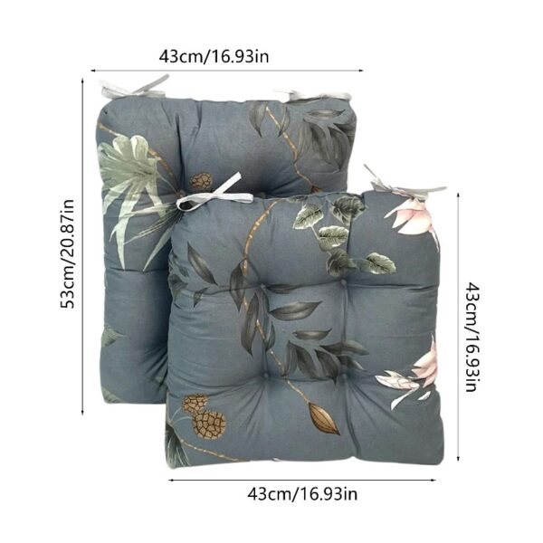 Outdoor Patio Cushion, Rocking Chair Cushion Set, Tufted Pads, Set of Upper and Lower with Ties Pack of 2 (2 Sets) - Back 21