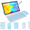 Tablet 2 in 1 Tablet with Keyboard Including Case Mouse Stylus, 10 inch Tablet Android 14 Tablets PC, 10.1