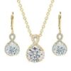 Cate & Chloe Alessandra 18k White Gold Plated Jewelry Set With Simulated Diamond Crystals for Women
