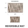 Outdoor Rug Carpet 6'x9' Waterproof Reversible Patio Rug Portable Modern Abstract Indoor Outdoor Rug Plastic Straw Rug for RV Camping Garden Picnic Deck Backyard Porch Decor Gray and White