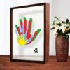 Family Handprint Kit, Handprint Art Craft DIY Kit, Baby Hand print Gift for New Moms, Parents, Grandparents, 6 Safe, Non-Toxic Paints, Ideal for Mother's Day, Father's Day, Anniversary & More