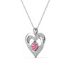 Forever March Birthstone 18k White Gold Plated Women's Necklace, Swarovski Crystals