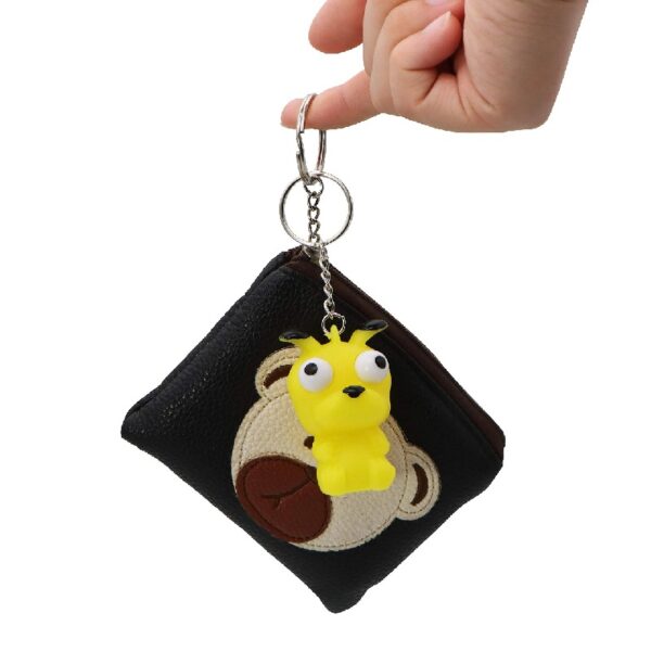 Joyfy 28 Packs Valentines Cards with Popping Eyes Animal Keychain for Kids, Fidget Valentines Toys for Kids School Class Exchange Cards