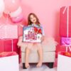 DollHouse with Colorful Light, Pretend Play Toddler Doll House Furniture Sets with 3 Dolls, 9 Rooms DIY , Creative Gift for Girls