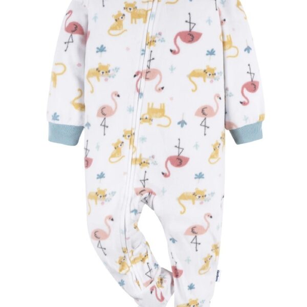 Baby and Toddler Neutral Microfleece Blanket Sleeper Pajamas, 3-Pack, Sizes 0/3M-5T