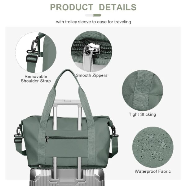 ed5c084330c74445a0ffb32d0176b27e Weekender Bags for Women, Travel Duffel Bags with Shoe Compartment,Personal Item Travel Bag for Airlines, Carry on Overnight Tote Bag for women,Beige&Brown