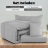 Lux Decor Collection 5 Piece Queen Down Alternative Comforter Set, Washable Duvet Bedding Set - Quatrefoil Navy