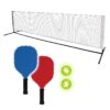 MinnARK Sports LED Pickleball Portable Set,  Light-Up Net, Paddles, and Balls, for Driveway & Backyard, Ages 3+