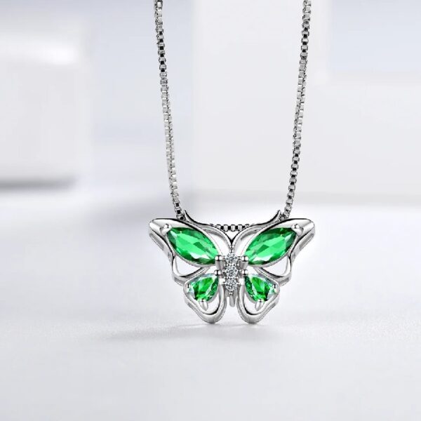 Purple Butterfly Jewelry Amethyst February Birthstone Jewelry Set Fine Necklace/Earrings 925 Sterling Silver Women Birthday Mother's Day Gifts