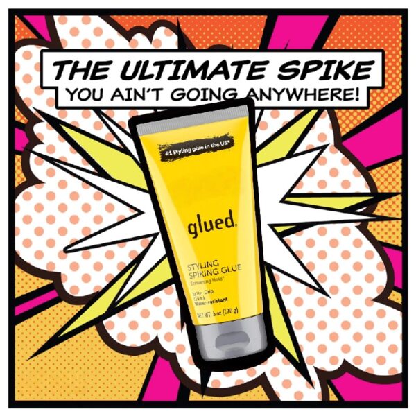 (4 pack) Glued Styling Spiking Hair Gel, 6 oz