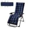 Chaise Lounge Cushion, 67x20x3 inch Rocking Chair Cushion with Ties and Top Cover, Patio Swing Bench Cushion Sofa Mat for Outdoor Indoor Furniture(Blue)