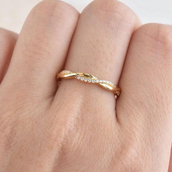 1 Carat Wedding Ring Sets Infinity Band Princess Sterling Silver Rings for Women CZ Size 7