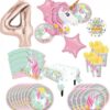 Mayflower Products Magical Unicorn Party Supplies 8 Guests 1st Birthday Balloon Bouquet Decorations