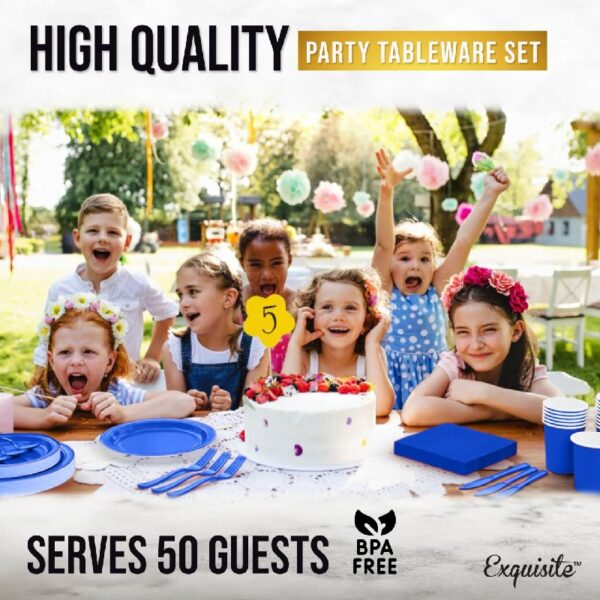 Exquisite 350 Piece Easter Plastic Disposable Party Plates & Dinnerware Combo Set