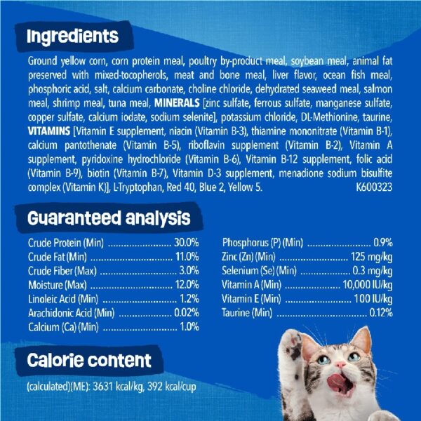 Purina Dry Cat Food Seafood Sensations With Salmon, Tuna, and Shrimp Flavors, 30 lb Bag