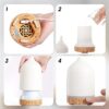 Essential Oil Diffuser,  250ML Ceramic Aromatherapy Night Lights Humidifiers for Bedroom