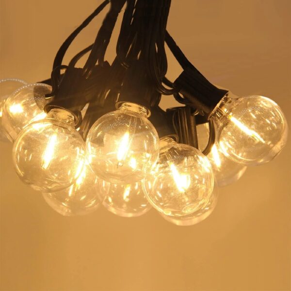 DAYBETTER Outdoor String Lights,100ft,with 50 G40 Edison Vintage Bulbs,Waterproof for Patio Garden Gazebo Bistro Cafe Backyard