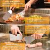 29pcs Griddle Accessories Kit,Flat Top Grill Tools Gifts for Camp Chef,Hibachi Enlarged Spatula Set with Basting Cover,Burger Press Patty Maker for Outdoor Teppanyaki BBQ