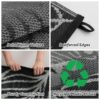 Outdoor Rug Carpet 5'x8' Waterproof Reversible Patio Rug Portable Indoor Outdoor Rug Plastic Straw Rug for Beach RV Camping Garden Picnic Deck Backyard Porch Decor Black