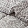 Lux Decor Collection 5 Piece Queen Down Alternative Comforter Set, Washable Duvet Bedding Set - Quatrefoil Navy