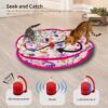 Cat Toys Rechargeable Electronic Pet Toy Ball Fast Rolling in Pouch Interactive Cat Toys for Indoor Cats