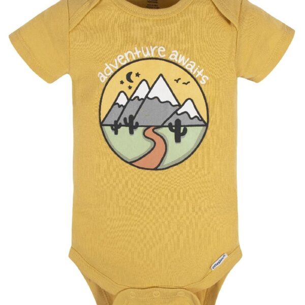 Assorted Short Sleeve Onesies Bodysuits, 8pk (Baby Boy or Baby Girl Unisex)