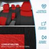 PolyPro Car Seat Covers Full Set in Charcoal on Black – Front and Rear Split Bench for Cars, Easy to Install Cover Set, Accessories Auto Trucks Van SUV