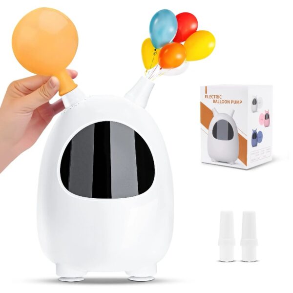 Balloon Pump Electric, FEV6 SPLAKS Balloons Inflator Air Pump Portable Balloon Blower for Garland Arch, Party Decoration, Birthday, Gender Reveal, Graduation