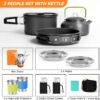 16 Piece Aluminum Camping Mess Kit