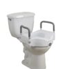 Elevated Raised Toilet Seat with Removable Padded Arms, Fits Most Toilets