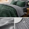Light Purple Queen Comforter Set - 7 Pieces Reversible Queen Bed in a Bag, Queen Bed Set Light Purple and Grey with Comforters, Sheets, Pillowcases & Shams
