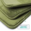 Nestl Set of 3 Absorbent Memory Foam Bath Mat Bathroom Rugs, Gray, Large 20